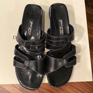 Paul green black sandals